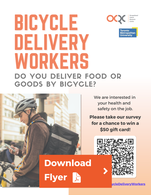 Bicycle Delivery Worker Toronto Health and Safety Study - Link To Download Information Flyer